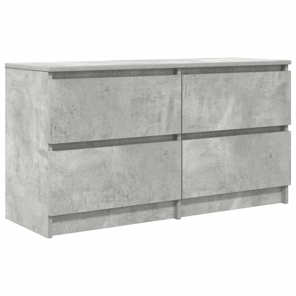 VXL8721158707185 a en hd 1 Comodă TV, gri beton, 100x35x54 cm, lemn prelucrat Comodă TV, gri beton, 100x35x54 cm, lemn prelucrat - imagine 2