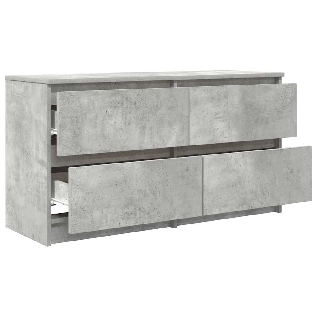 VXL8721158707185 g en hd 3 Comodă TV, gri beton, 100x35x54 cm, lemn prelucrat Comodă TV, gri beton, 100x35x54 cm, lemn prelucrat - imagine 5