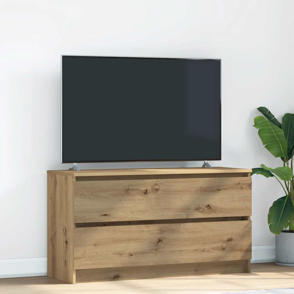 VXL8721158707321 m en hd 1 Comodă TV, stejar artizanal, 100x35x54 cm, lemn prelucrat Comodă TV, stejar artizanal, 100x35x54 cm, lemn prelucrat