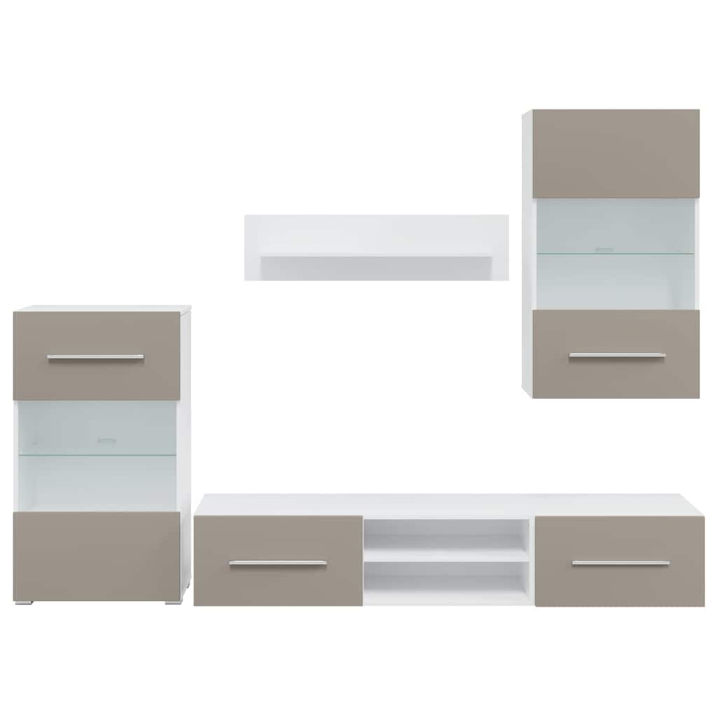 VXL8721158708724 g en hd 3 Unități TV 5 piese iluminare cu LED Lemn prelucrat gri piatră Unități TV 5 piese iluminare cu LED Lemn prelucrat gri piatră - imagine 5