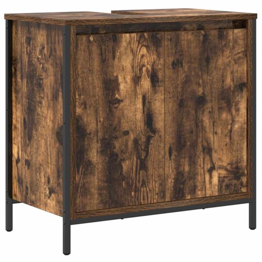 VXL8721158712417 g en hd 4 Set mobilier de baie, 2 piese, stejar fumuriu, lemn prelucrat VXL8721158712417 g en hd 4