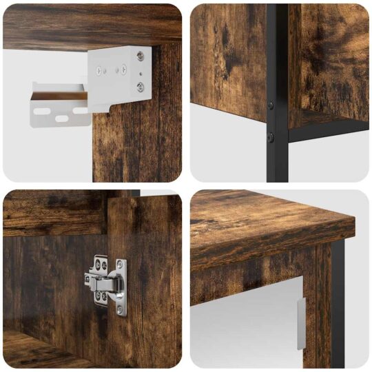 VXL8721158712417 g en hd 6 Set mobilier de baie, 2 piese, stejar fumuriu, lemn prelucrat VXL8721158712417 g en hd 6