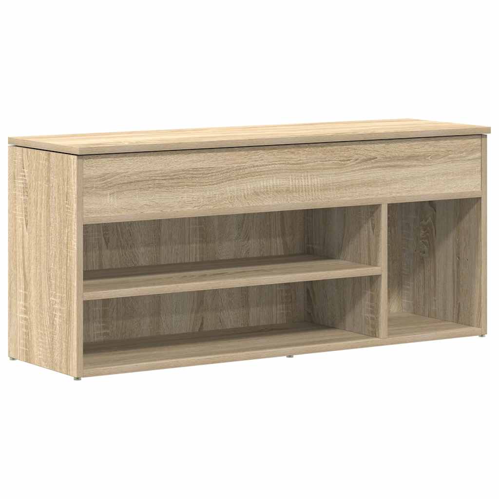 VXL8721158717887 a en hd 1 Bancă de pantofi Stejar Sonoma 102x30,5x45 cm Lemn prelucrat Bancă de pantofi Stejar Sonoma 102x30,5x45 cm Lemn prelucrat - imagine 2