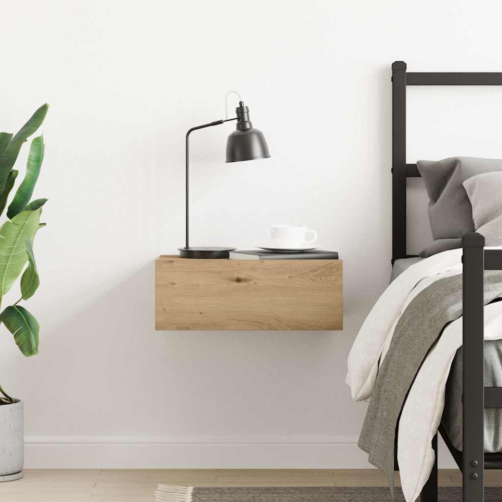 VXL8721158719270 g en hd 2 Noptiera plutitoare Stejar Artisan 40x32x15 cm Lemn prelucrat Noptiera plutitoare Stejar Artisan 40x32x15 cm Lemn prelucrat - imagine 4