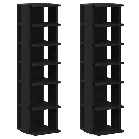 Alternative view of Pantofare, 2 buc., stejar negru, 25x27x102 cm, lemn prelucrat