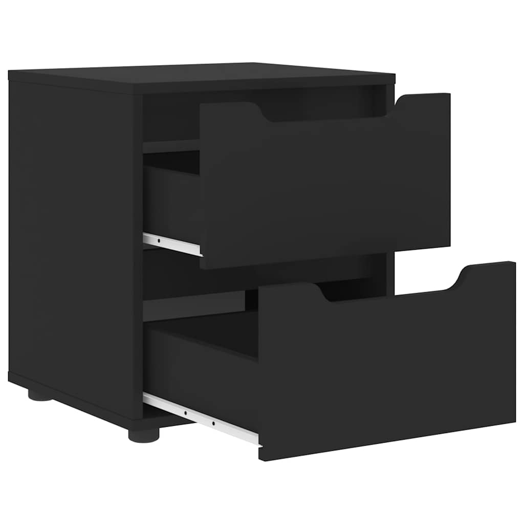 VXL8721158783103 g en hd 3 Noptiera "VISNES" Negru 45x40x50 cm Lemn prelucrat Noptiera "VISNES" Negru 45x40x50 cm Lemn prelucrat - imagine 5