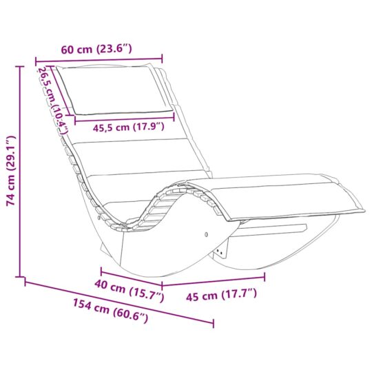 VXL8721158785039 g en hd 8 Șezlong balansoar cu pernă, lemn masiv de acacia VXL8721158785039 g en hd 8