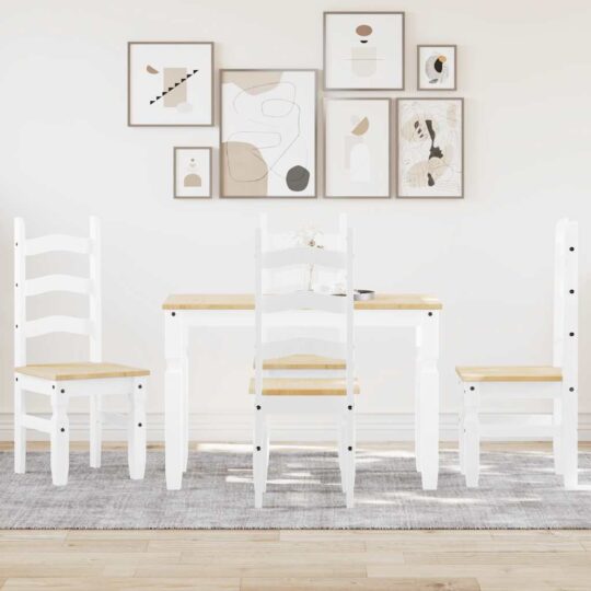 Set de sufragerie din 5 piese Panama din lemn masiv de pin alb