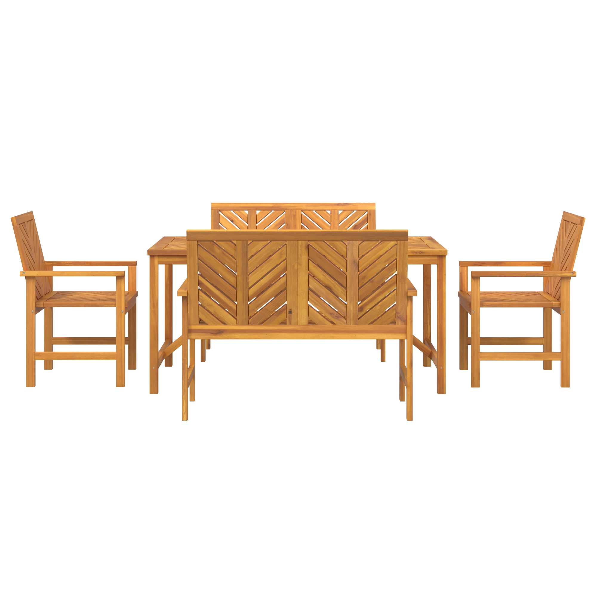 3154109 8 Set de masă pentru grădină 5 pcs Maro 150 x 90 x 74 cm Set de masă pentru grădină 5 pcs Maro 150 x 90 x 74 cm - imagine 8