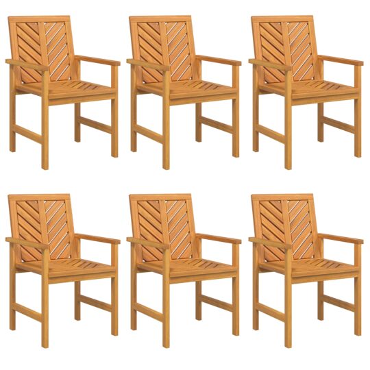 Alternative view of Scaune de dining pentru grădină 6 pcs Maro 59 x 62.5 x 89 cm