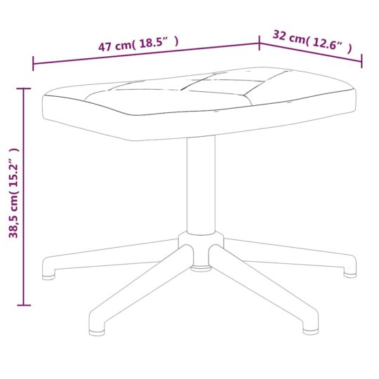 328190 10 Scaun de relaxare cu taburet, textil, petice 328190 10