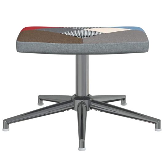 328190 7 Scaun de relaxare cu taburet, textil, petice 328190 7