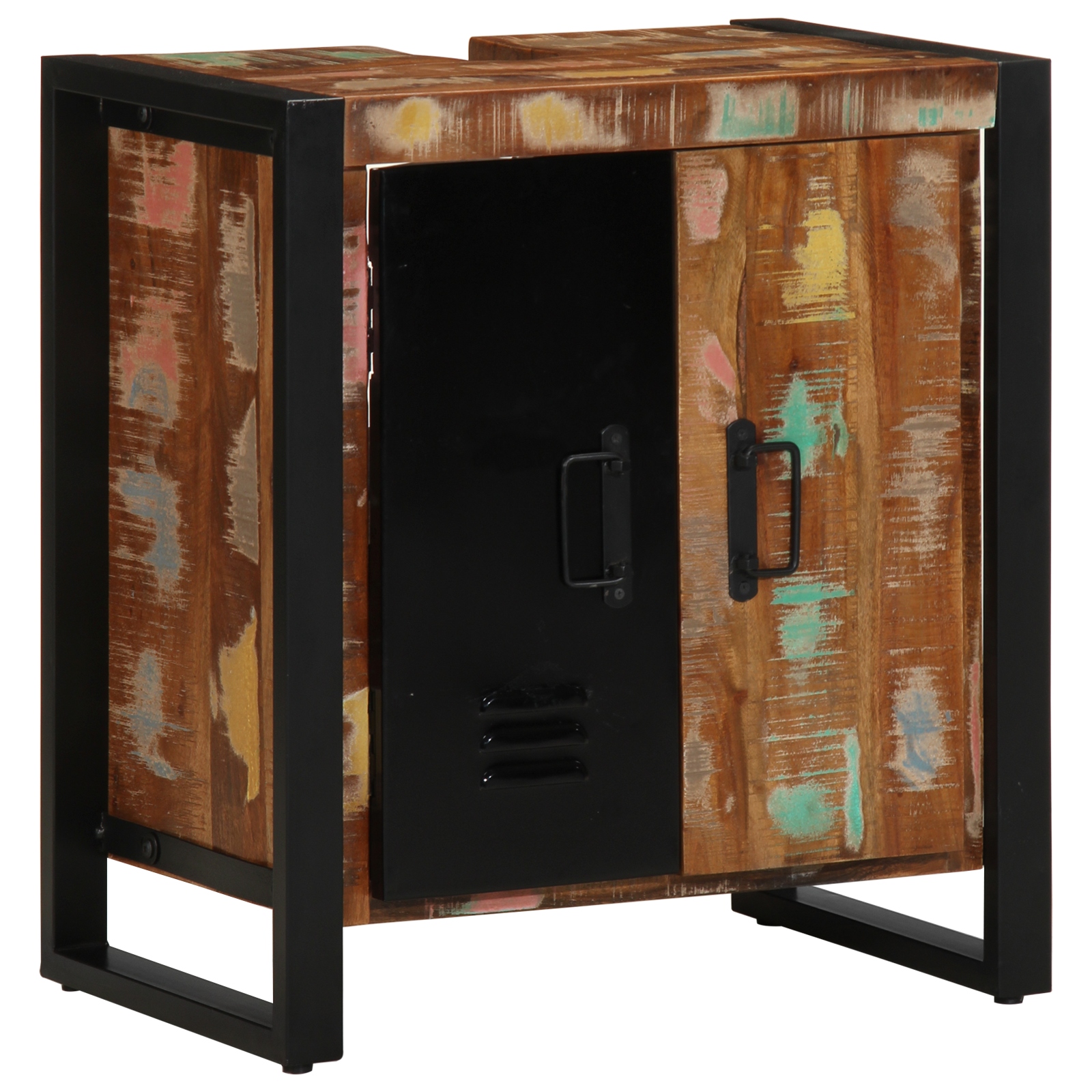 3305671 4 Set de mobilier pentru baie cu raft 4 pcs Lemn recuperat solid Set de mobilier pentru baie cu raft 4 pcs Lemn recuperat solid - imagine 4