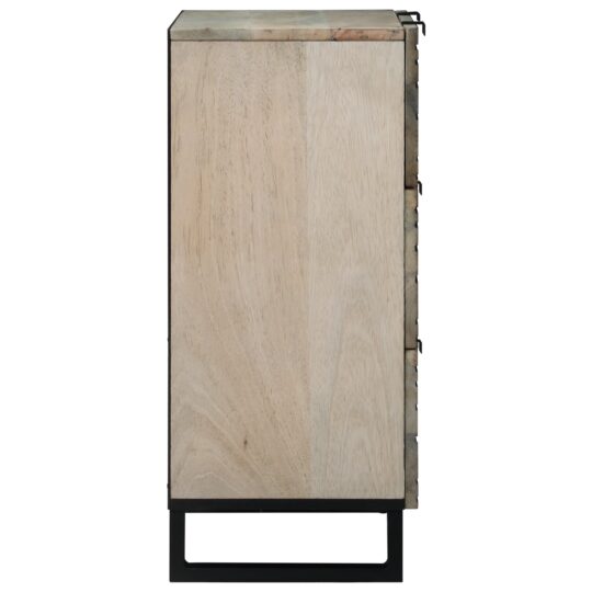 3310046 5 Bufeturi 2 pcs Alb 60 x 33.5 x 75 cm Lemn masiv de mango 3310046 5