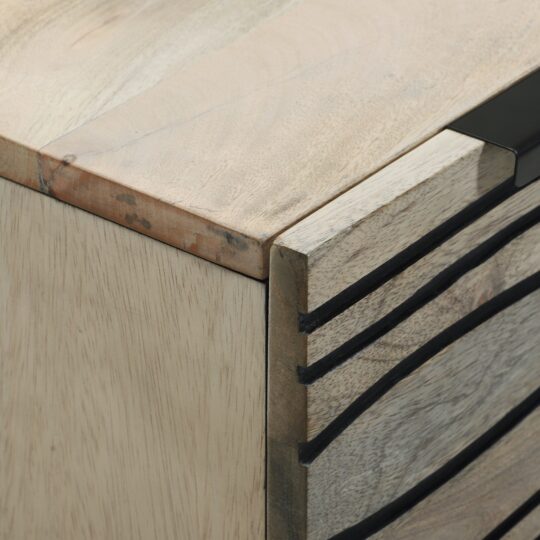 3310046 7 Bufeturi 2 pcs Alb 60 x 33.5 x 75 cm Lemn masiv de mango 3310046 7