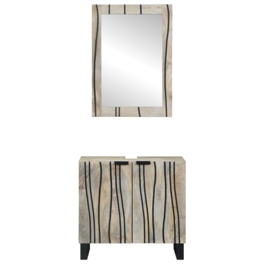 3310048 5 Set de mobilier pentru baie cu raft 2 pcs Alb 62 x 33 x 58 cm 3310048 5