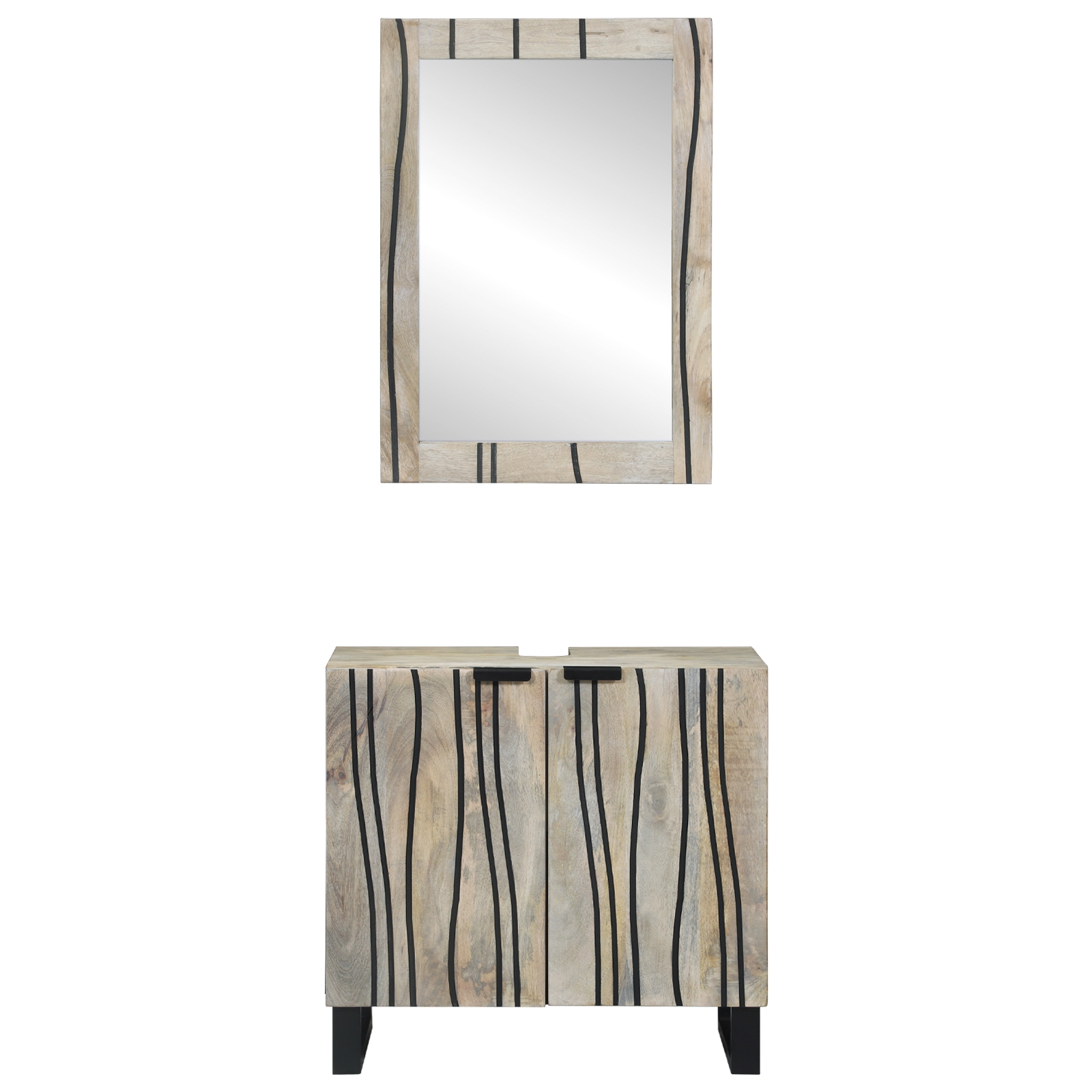 3310048 5 Set de mobilier pentru baie cu raft 2 pcs Alb 62 x 33 x 58 cm Set de mobilier pentru baie cu raft 2 pcs Alb 62 x 33 x 58 cm - imagine 5