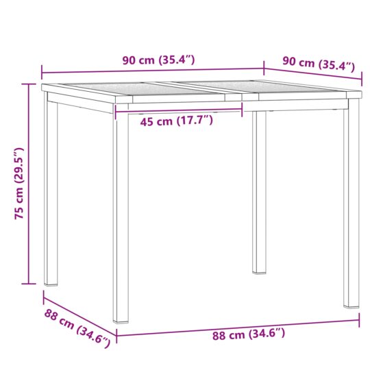 3334798 12 Set de masă pentru grădină 5 pcs Maro Lemn masiv de tec 3334798 12