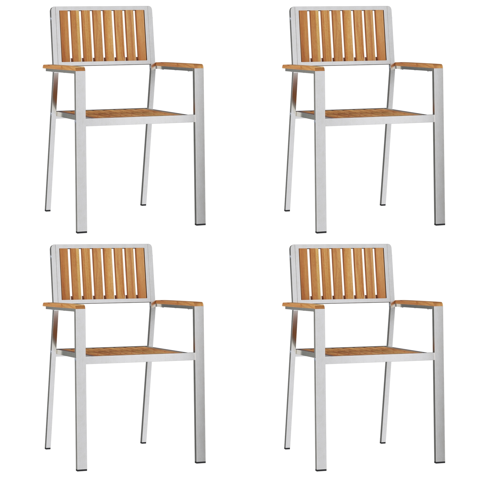 3334798 6 Set de masă pentru grădină 5 pcs Maro Lemn masiv de tec Set de masă pentru grădină 5 pcs Maro Lemn masiv de tec - imagine 6