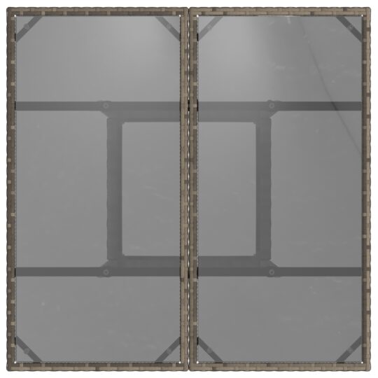 3334927 8 Set de masă pentru grădină 3 pcs Gri Rattan poli 3334927 8