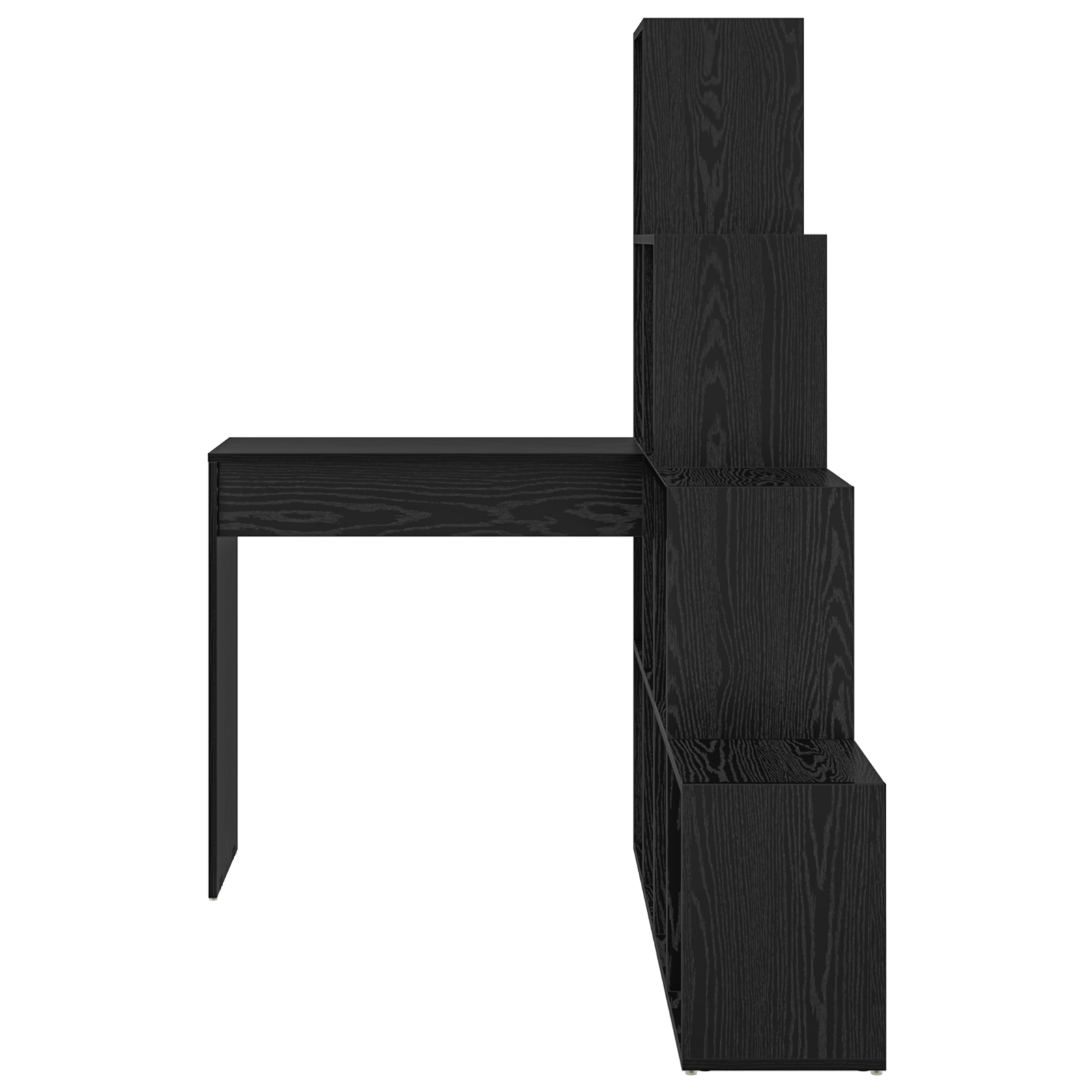 3337242 4 Birou de colț cu raft Stejar negru 101.5 x 149.5 x 149.5 cm Birou de colț cu raft Stejar negru 101.5 x 149.5 x 149.5 cm - imagine 4