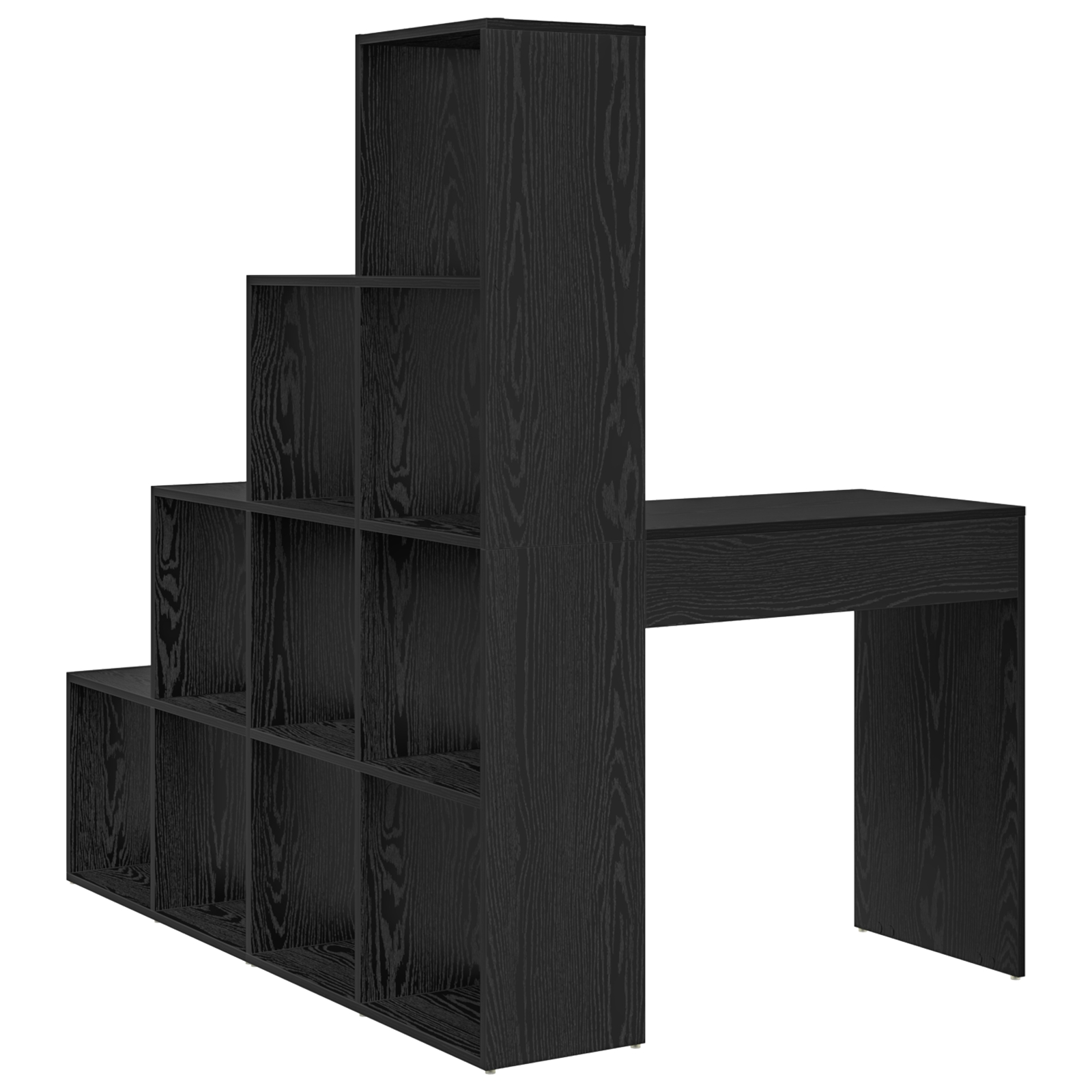 3337242 6 Birou de colț cu raft Stejar negru 101.5 x 149.5 x 149.5 cm Birou de colț cu raft Stejar negru 101.5 x 149.5 x 149.5 cm - imagine 6