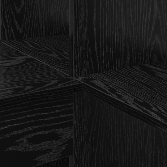 3337242 8 Birou de colț cu raft Stejar negru 101.5 x 149.5 x 149.5 cm 3337242 8