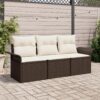 3345218 1 Set de canapele pentru grădină 3 pcs Maro 196 x 62 x 85cm 3345218 1