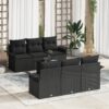 3345253 1 Set de canapele pentru grădină 7 pcs Negru Rattan poli 3345253 1