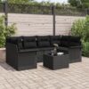3345263 1 Set de canapele pentru grădină 7 pcs Negru Rattan poli 3345263 1