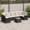 3345277 1 Set de canapele pentru grădină 8 pcs Negru Rattan poli 3345277 1