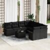 3345303 1 Set de canapele pentru grădină 9 pcs Negru Rattan poli 3345303 1