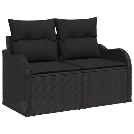 3345743 4 Set de canapele pentru grădină cu pernă 7 pcs Negru Rattan poli 3345743 4