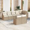 3345751 1 Set de canapele pentru grădină cu pernă 8 pcs Bej Rattan poli 3345751 1