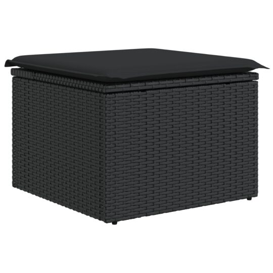 3345783 7 Set de canapele pentru grădină cu pernă 7 pcs Negru Rattan poli 3345783 7