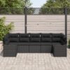 3345853 1 Set de canapele pentru grădină cu pernă 7 pcs Negru Rattan poli 3345853 1