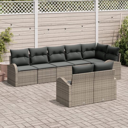 3346089 3 Set de canapele pentru grădină cu pernă 8 pcs 289 x 124 x 85 cm 3346089 3