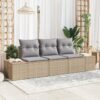 3346920 1 Set de canapele pentru grădină 3 pcs Bej Rattan poli 3346920 1