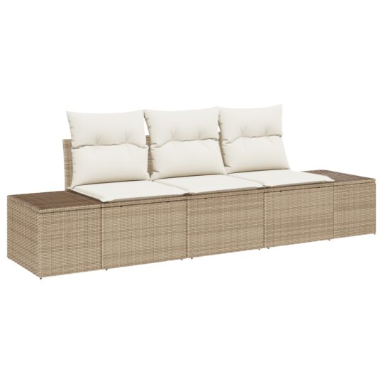 3346921 2 Set de canapele pentru grădină 3 pcs Bej Rattan poli 3346921 2