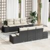 3346947 1 Set de canapele pentru grădină 7 pcs Negru Rattan poli 3346947 1