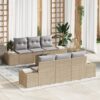3346950 1 Set de canapele pentru grădină 7 pcs Bej Rattan poli 3346950 1