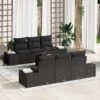 3346953 1 Set de canapele pentru grădină 7 pcs Negru Rattan poli 3346953 1
