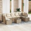 3346981 1 Set de canapele pentru grădină 8 pcs Bej Rattan poli 3346981 1