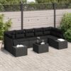 3346983 1 Set de canapele pentru grădină 8 pcs Negru Rattan poli 3346983 1