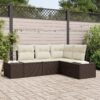 3347038 1 Set de canapele pentru grădină 4 pcs Maro Rattan poli 3347038 1