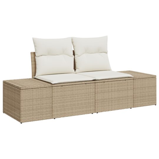 3347041 4 Set de canapele pentru grădină 4 pcs Bej Rattan poli 3347041 4