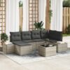 3347142 1 Set de canapele pentru grădină 7 pcs Gri deschis Rattan poli 3347142 1