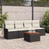 3347257 1 Set de canapele pentru grădină 5 pcs Negru Rattan poli 3347257 1