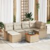 3347351 1 Set de canapele pentru grădină 7 pcs Bej Rattan poli 3347351 1