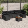 3347359 1 Set de canapele pentru grădină 8 pcs Negru Rattan poli 3347359 1